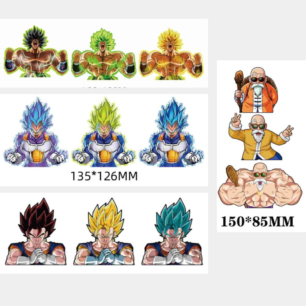 DBZ 3D STICKERS MIX DESIGN PACK OF 5 ( EFF PRICE 50)