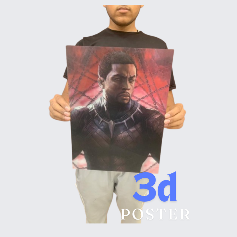 2pcs-Black Panther 3d poster - net price 105