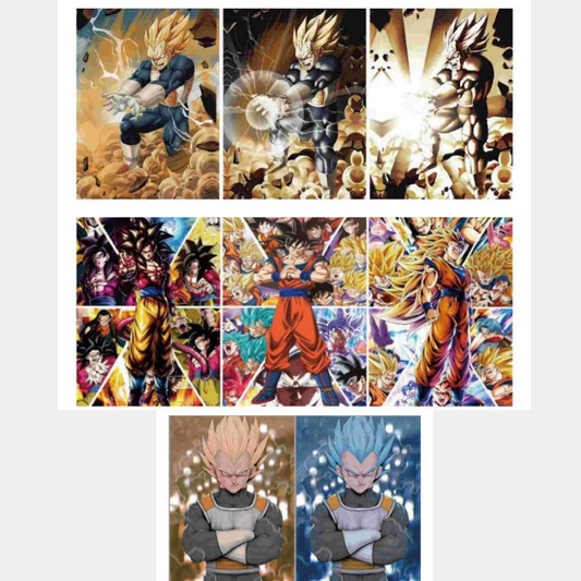 DBZ Vegeta mix 3d posters pack of 3 ( eff price 110 )