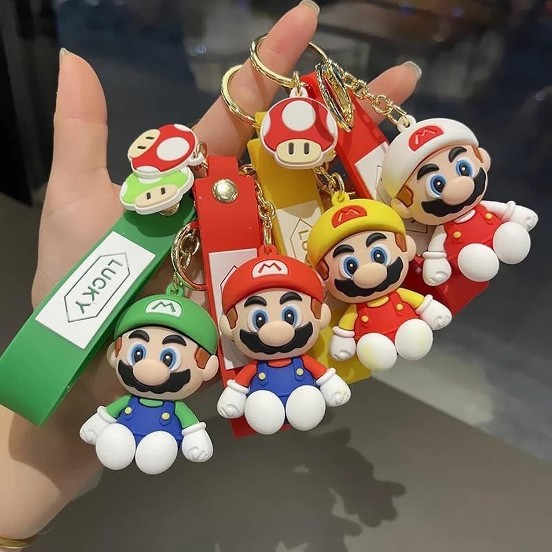 3pcs - New mix color mario Rubber keychain (eff price 35)