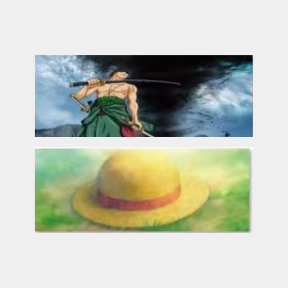 Zoro & Luffy head mix design table mat (1 piece)