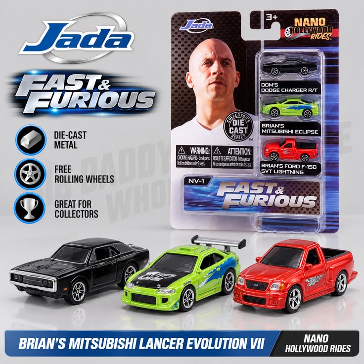 Jada Toys Fast & Furious Mini Car Set B
