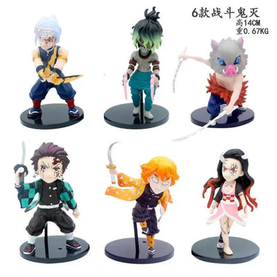 Demon slayer main  fighting set of  6