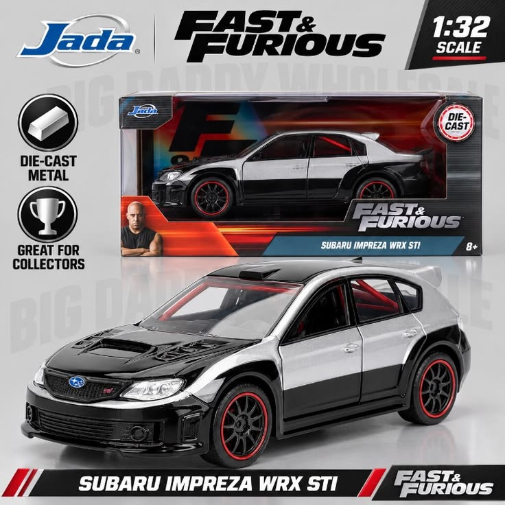 Jada Toys Fast & Furious Subaru Impreza WRX STI Hatchback 1:32 Die-Cast Car