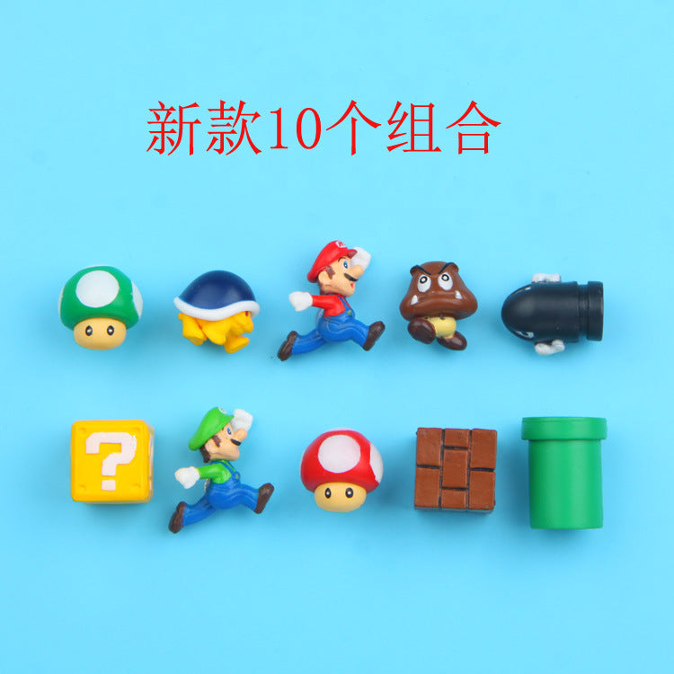 10 Pcs Super Mario Magnets Model B