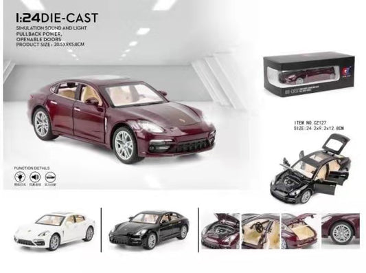 1:24 Porsche Panamera Die Cast Cars with light and sound pack