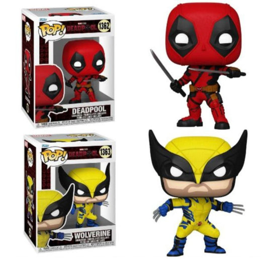 set of 2 - Dadpool & volvorine fun pop figures 4 inches (net price 165)