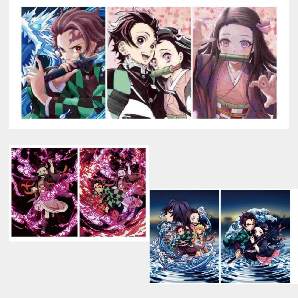 Tanjiro / nezuka mix design 3d poster pack of 3 ( eff price 110)