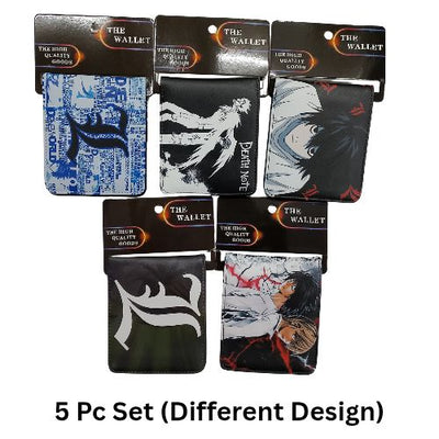 5pcs- Mixed Deathnote Wallets net price 175