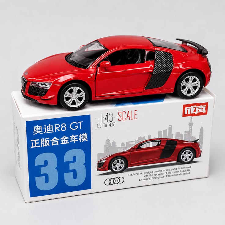 Audi R8 GT – Official Licensed 1:43 Die Cast Sports Car Collectible