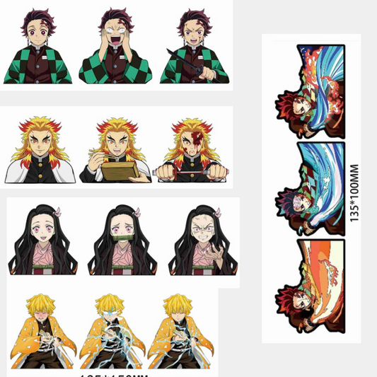 DEMON SLAYER 3D STICKERS MIX DESIGN PACK OF 5 (eff price 50)