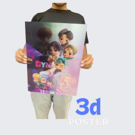 2pcs-Wow cool BTS 3d poster net price 105Rs