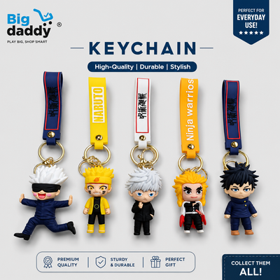 6pcs - New mix design Natuto & Gojo Rubber keychain (eff price 35)