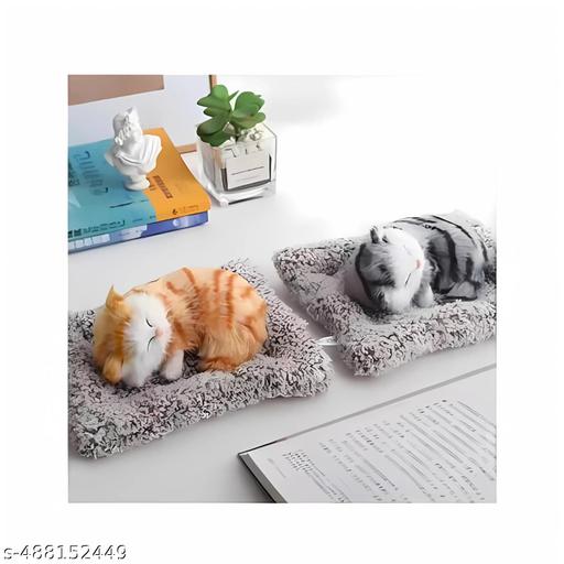 Small size sleeping cat showpiece pack of 2 (Net price -95) Random colour