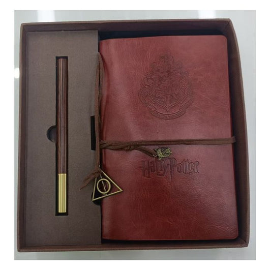 HP magic boy brown diary with pen set