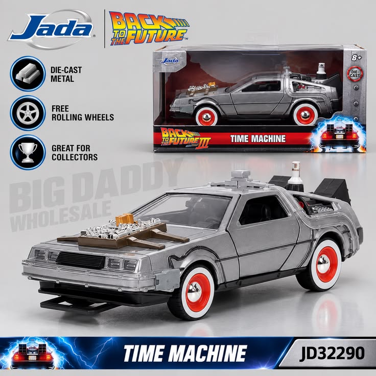 Jada Toys Back to the Future III Time Machine 1:32 Die-Cast Car