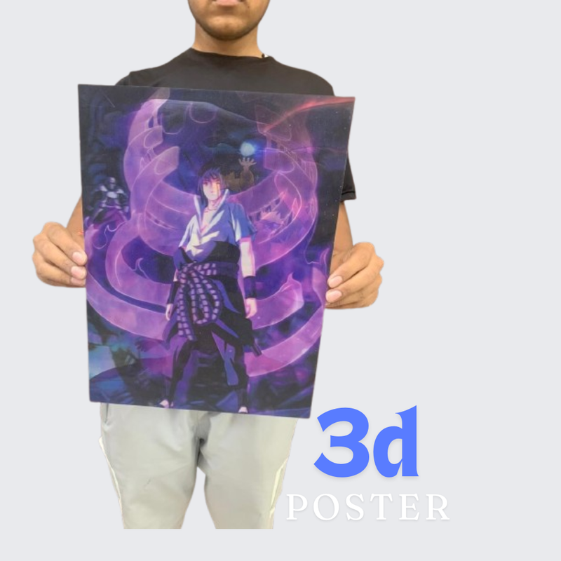 2pcs-Natuto Uchicha sasuke 3d poster net price 105