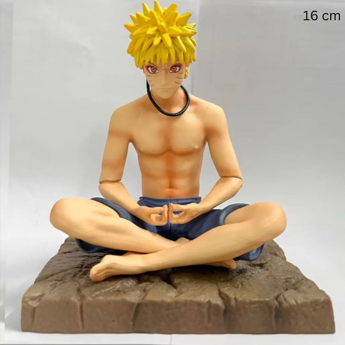 Meditating naked Natuto on stone