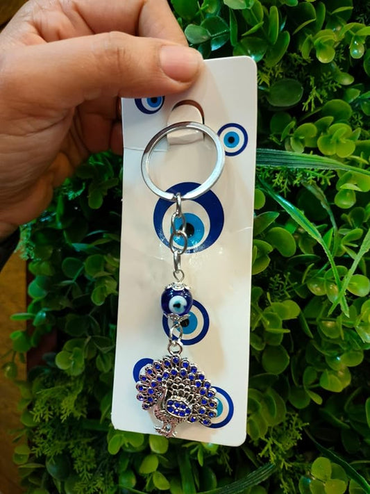 big Peacock Evil Eye Keychain Pack of 3 (eff price 95 )