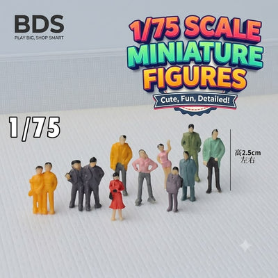 100 pcs - 1:75 scale man figures