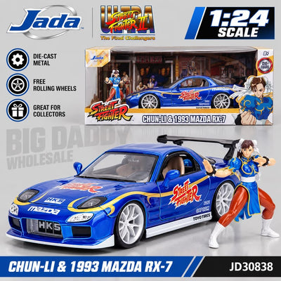 Jada Toys Street Fighter 1993 Mazda RX-7 1:24 Die-Cast Car