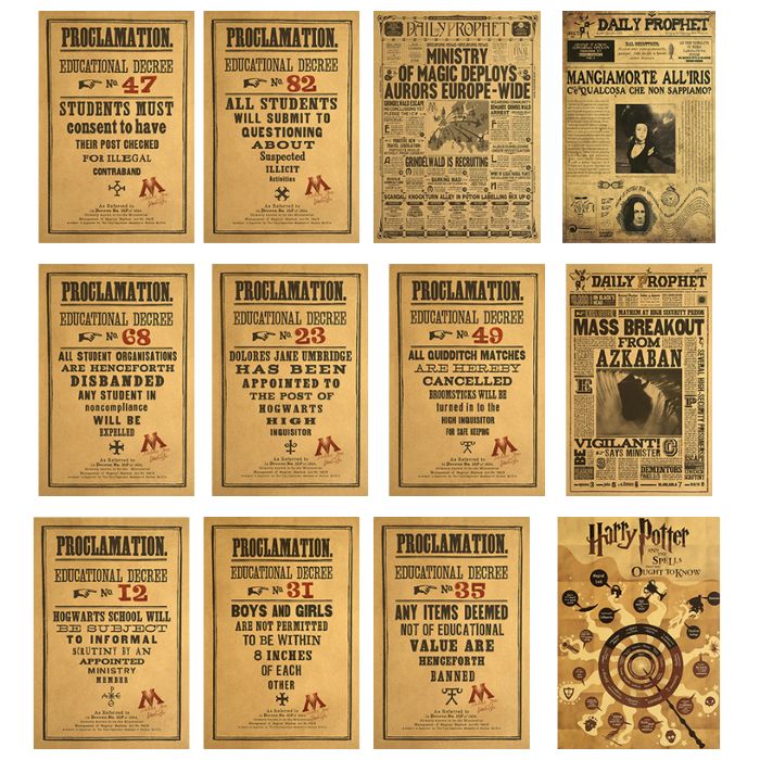 20pcs - Hp (magic Boy) Mix Posters C Net price 22 (random)