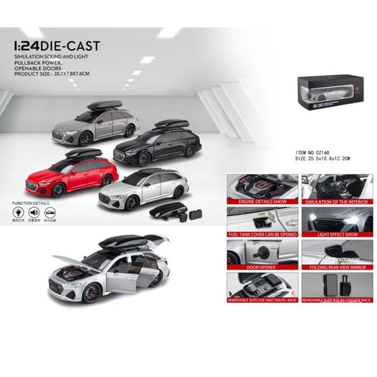 1:24 Aodi RS6 Travel Edition Die cast Alloy Car