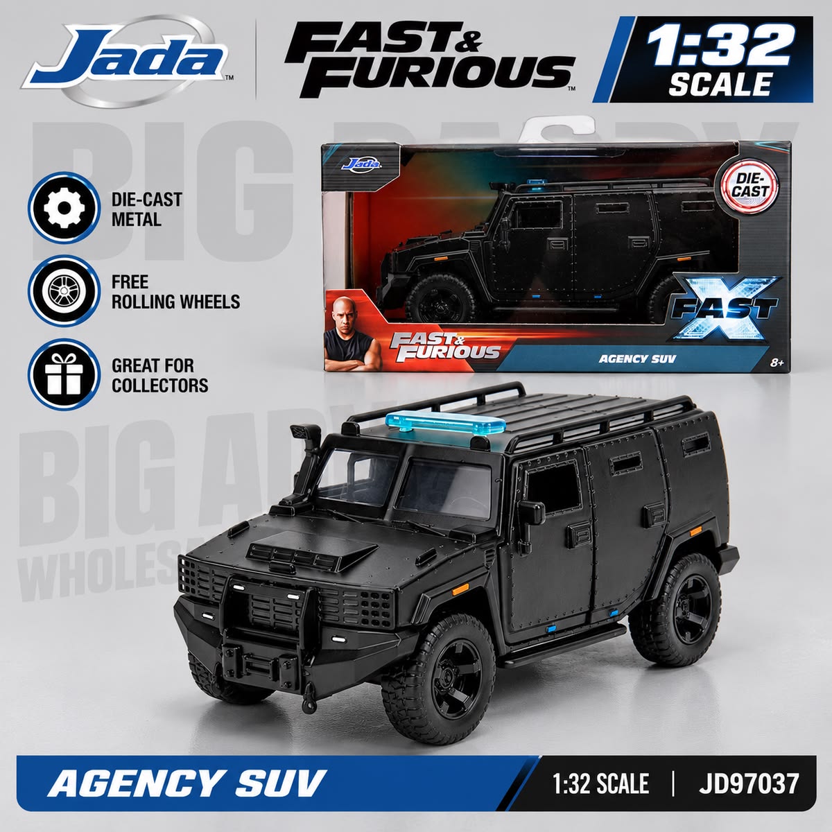 Jada Toys Fast & Furious Agent SUV 1:32 Die-Cast Car