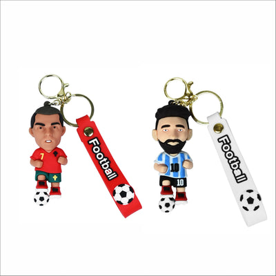 3pcs - mix design Ronaldo & messi Rubber keychain (eff price 35)