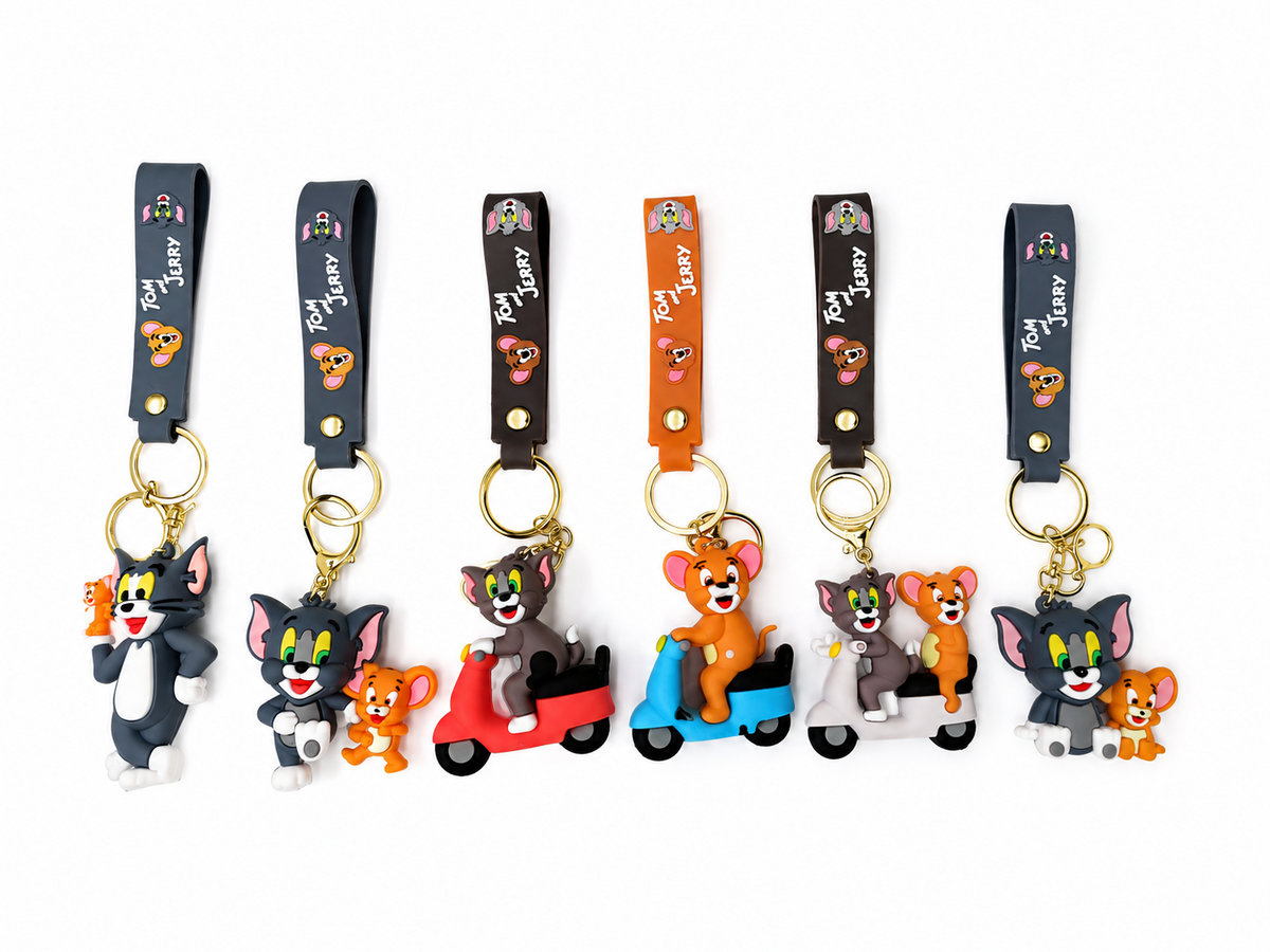 6pcs - New mix Tom & Jerry  Rubber keychain (eff price 35)