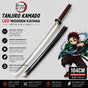 LED 104cm Tanjiro Kamado Black LED Wooden Katana Sword