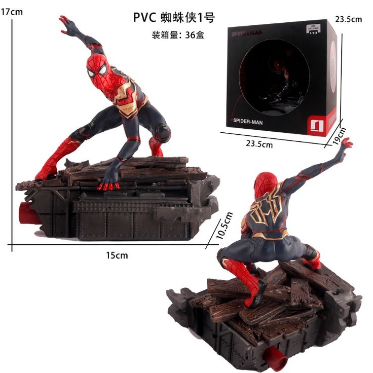 Spider-man: No Way Home art Scale Deluxe Statue 1/10 - rubble-themed base