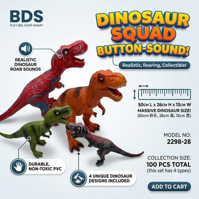 2pcs- Big Dinasaur with sound np 299/-