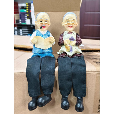 2 Pairs - Dada Book & cigar , dadi with Sweater and tokri approx 17cm . Net pair cost 130