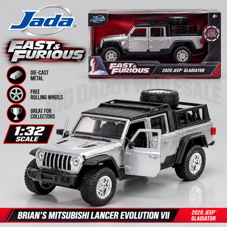 Jada Toys Fast & Furious 2020 Jeep Gladiator 1:32 Die-Cast Car