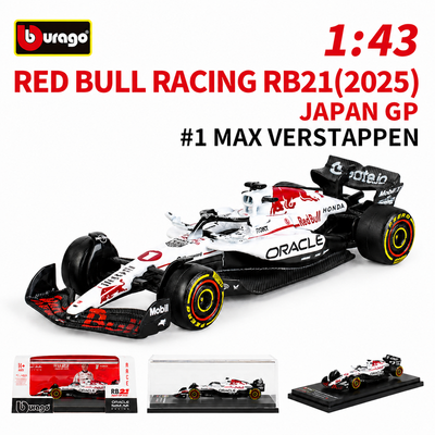 Burrago 1:43 RB21 (2025) Japan GP # 1 max (Acrylic Box)