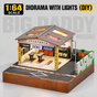 1:64 Scale Auto Repair Garage Diorama with Lights (DIY) – Cars & Figures Not Included
