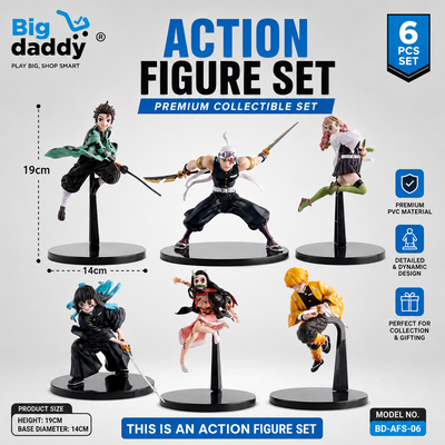 Viral Demon slayer fly set Main character set of 6