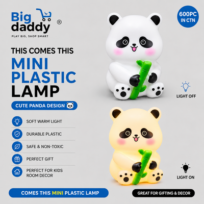 Panda with bamboo Mini plastic lamp -  Pack of 6 (Net price - 52)