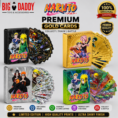 Natuto Gold cards mix design ( Pack of 10 ) Net price - 78