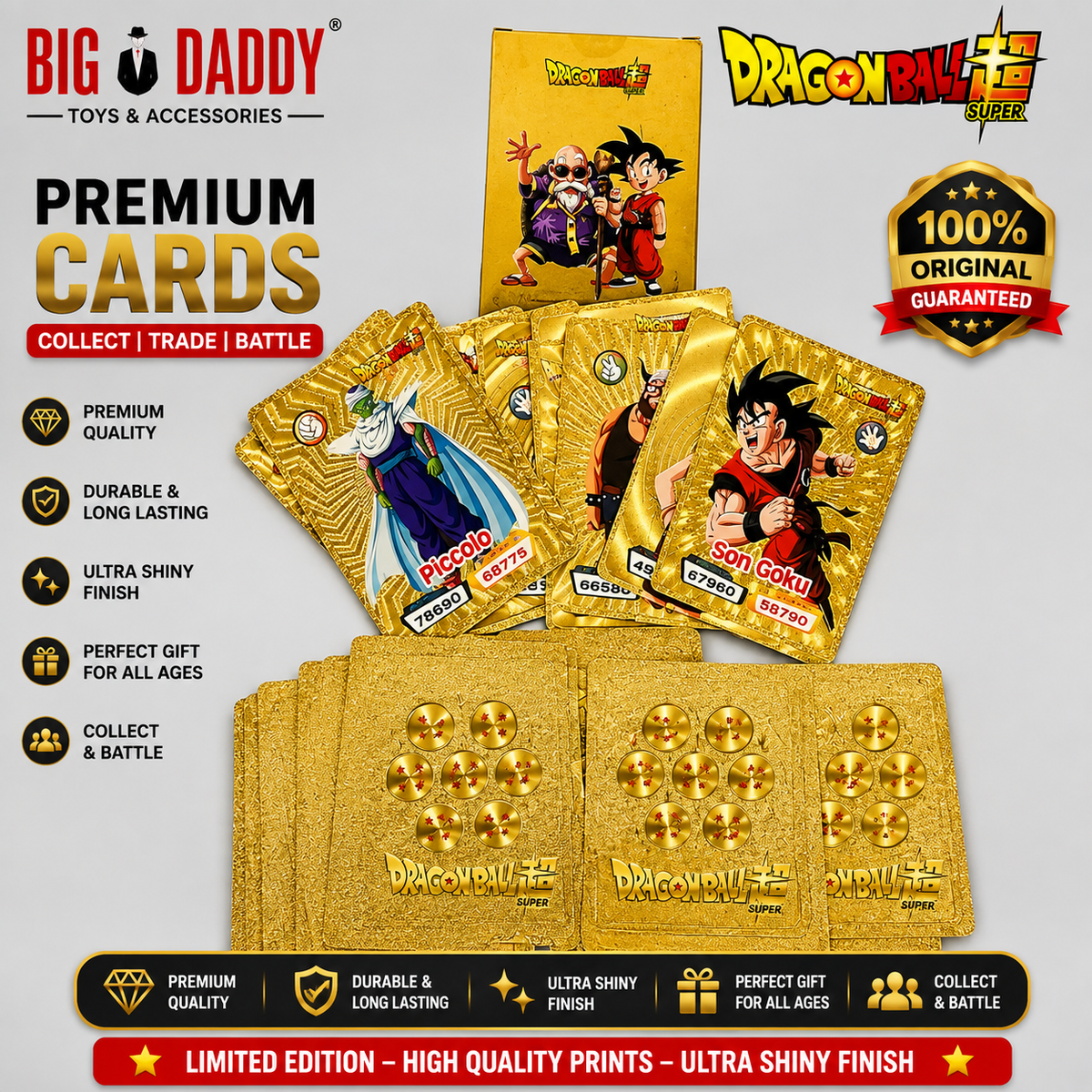 [Gemix10 Gold] SonGoku APT-001 N☆ Dbz Gold cards mix design ( Pack of 10 ) Net price - 78