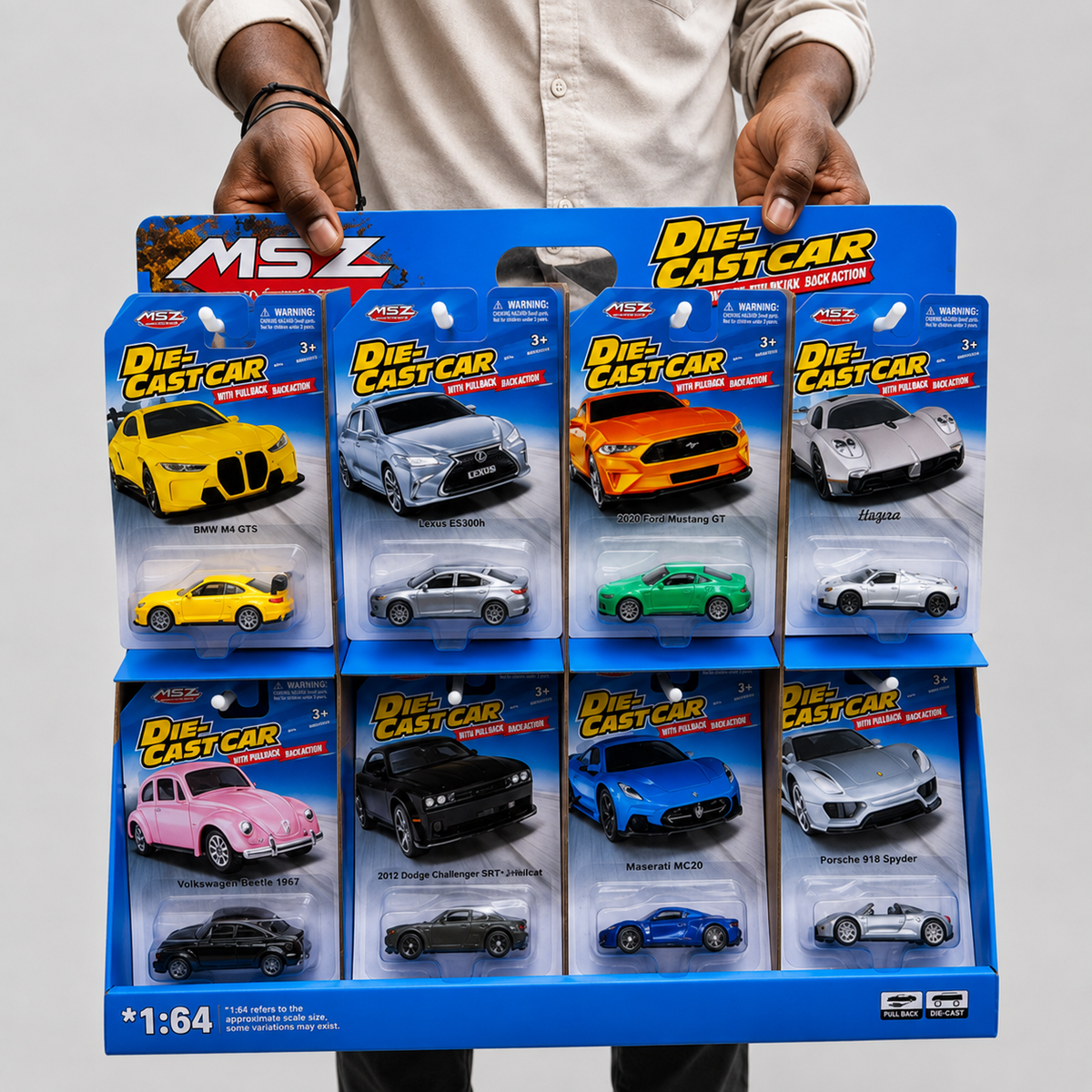 MSZ 1:64 die cast display box with 24 cars net price 159
