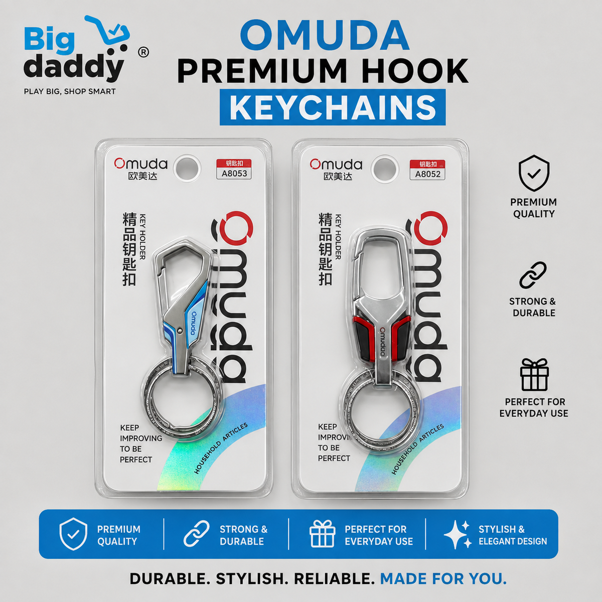 omuda premium Hook keychain mix