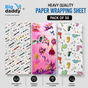 Mix design Princess/ Dino  Wrapping sheet pack of 50