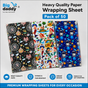 Mix design Space / Mermaid print  Paper wrapping sheet Pack of 50