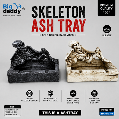 Skull resting ashtray