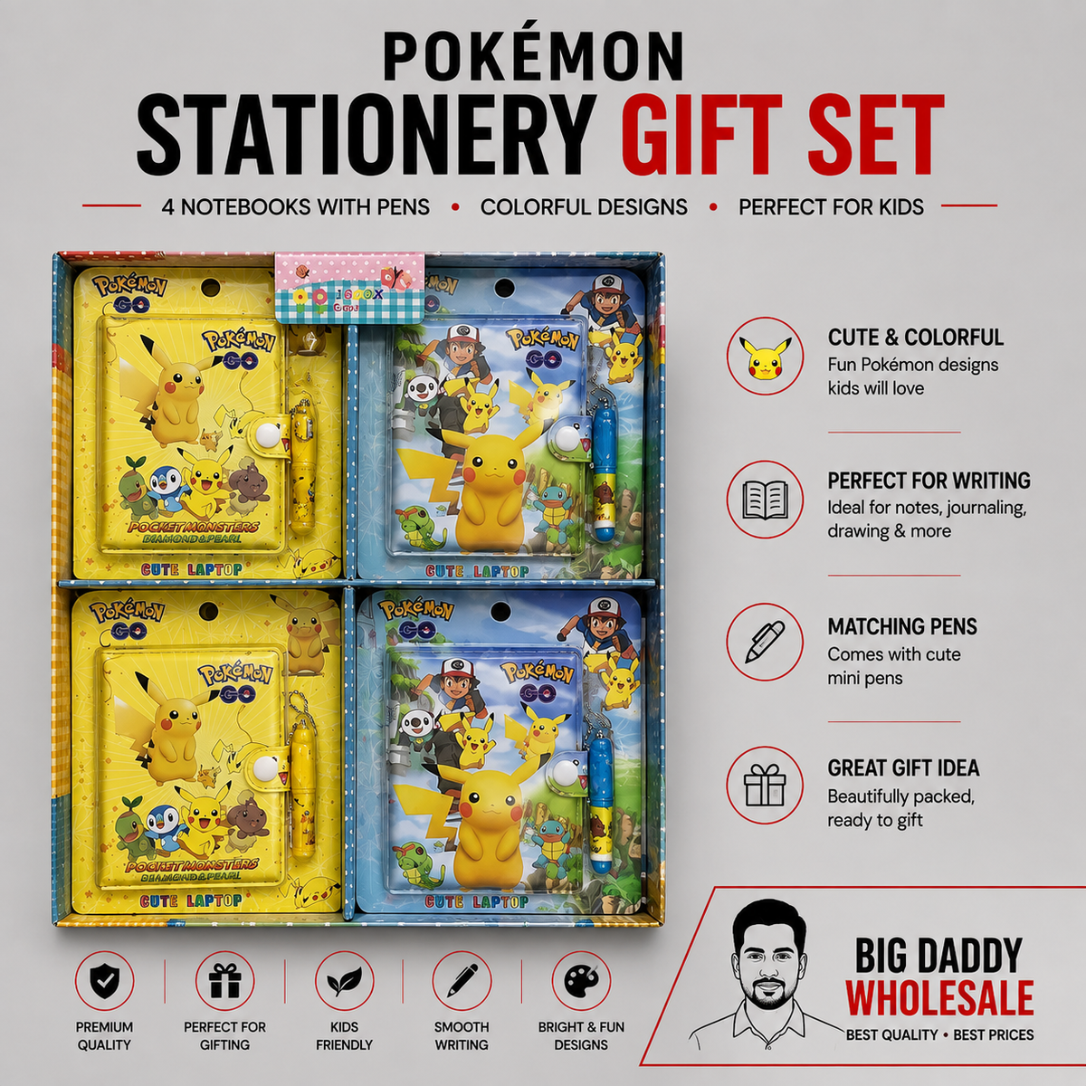 Pikachu mini A6 diary pack of 16 ( eff price 35 )