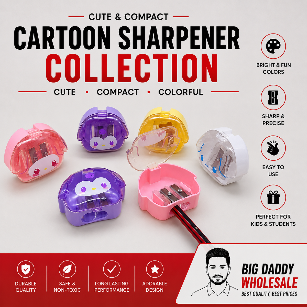12 pcs - Kuromi Round sharpner Net price 12