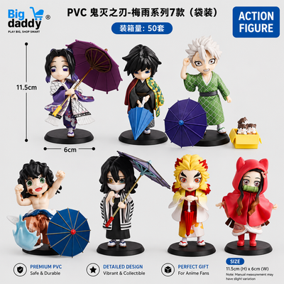 Demon slayer Rainy season set with umberella