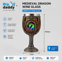 Evil eye of dragon Steel wine glass